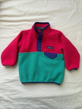 Patagonia fleece pullover girl 6-12 months